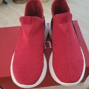Guess Vibrant Red Knit Sneakers
